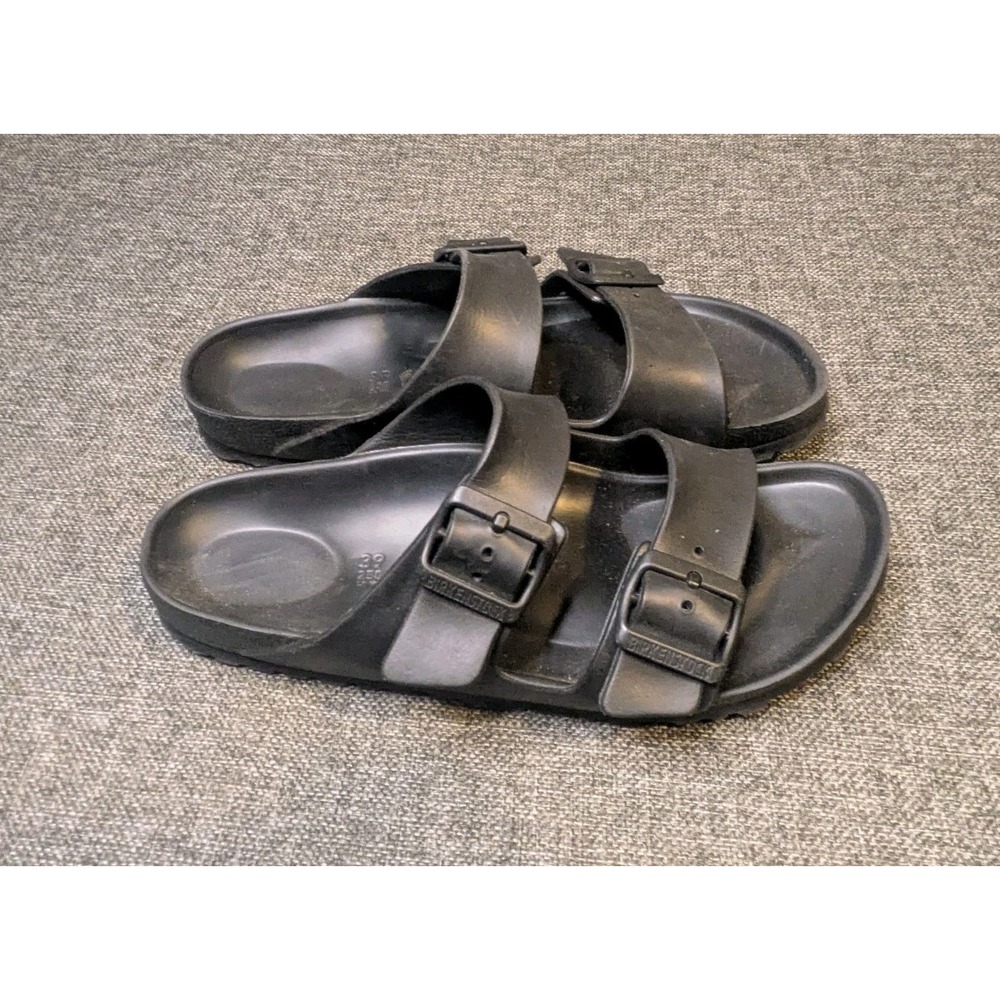 Birkenstock Arizona EVA Men's Slide Sandals Black Adjustable Buckle Sz 39/ 6.5